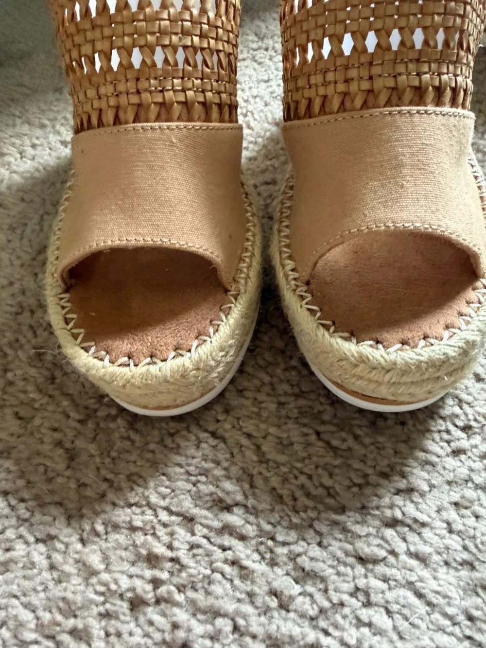 TOMS Platform Espadrille Mule Slides Sandals